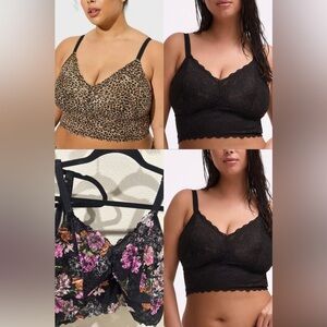 TORRID Unlined Lace Bralette Bundle